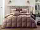 00106-khaki Snowman Luxury King Bed Goose Down Comforter Natural Egyptian Cotton-extra Warm