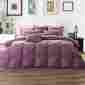 00106-purple Snowman Snwman 600 Tc King Baffle Boxes Goose Down Comforter 100 Egyptian Cotton-warm