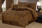 00209 Full Queen Cal King Bed Brown Camel Rustic 826648300209