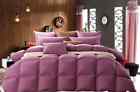0090-purple Snowman Queen Baffle Boxes Goose Down Comforter Egyptian