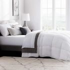 00b073bp6t67 Quilted Down Alternative Comforter Hypoallergenic All Seasons Cover White Queen