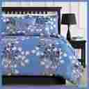 01148 Unbranded King Blue White Flowers