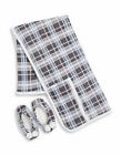 026718055514 Nuit Rouge New Blue Gray Size Travel Plaid
