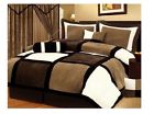 0407 Chezmoi Collection Comforter Set King Size Brown Chocolate Micro Suede 7 Piece Bedding Bedroom 879421000407
