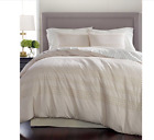 054206582211 Martha Stewart Eyelet Stripe Oatmeal Cotton Queen Comforter