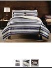 060-26-1427 Target Brindley Stripe Print Piece Sherpa Comforter Set 081806375653