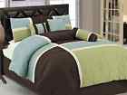 0627 Chezmoi Collection Queen Bedding Comforter Set 7 Piece Size Bedroom Comfort Bed Pillow Skirt 840079100627