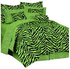 07152900092km Karin Maki Zebra Complete Bedding Set Queen Lime 730733109694