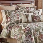 083013301524 Croscill Anguilla King Floral Green Tan Ivory Pc