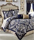 083013343708 Croscill Imperial Blue Damask Jacquard King Set With