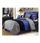 0840079113139 Chezmoi Collection Pieces Luxury Striped Comforter Set Queen