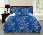 7586141 08468 Unbranded Royal Blue White Comforter
