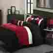 Cs0635-315-an 10-piece 6353 Chic Comforter Set New Bed In A Bag Sheets Bedding King Size Luxurious Black 840444106353