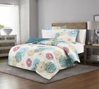 103283 Unbranded Beige Blue Green Red Geometric Piece Comforter Bedding Set