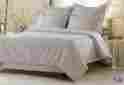 1038 Cherry Hill Collections 6-pc King Taupe White Striped Design Microfiber Duvet Cover Set W Comforter