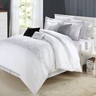105cq107-an Chic Home Grace Comforter Set Queen White 819219018733