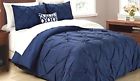 108620indigotwin Cathay Home Oasis Pintuck Comforter Set Twin Indigo 695639672461