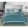 111ck106-cn Chic Home Rhodes Comforter Set King Aqua 819219019020
