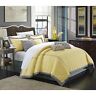 111ck111-an Chic Home Piece Rhodes Pintuck Color Block Comforter 840444131515
