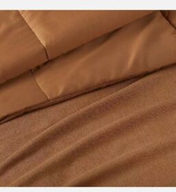 120 Beautiful Casaluna Comforter Linen Warm Brown Set Queen Full New