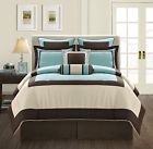 132884 Everrouge Aqua Gramercy Comforter Set 669960021281