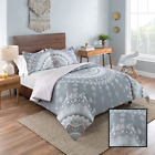 16226beddf-qgre Mira Comforter Set Gray Free Shipping Home 885308474155