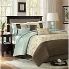 16732272 Jla Home Monroe Piece Embroidered Comforter Set Blue 675716438036