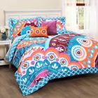 16t000171 Lush Decor Maya Turquoise Comforter Set 848742046289