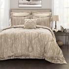 16t000781 Lush Decor Rustic Stripe Gray Comforter Set 848742051504