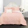 16t002155 Lush Decor Ravello Pintuck Pink Twin Comforter Set 848742064252