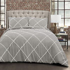 16t002458 Lush Decor Diamond Pom Gray Comforter Set 848742068977
