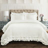 16t004404 Lush Decor Ella Shabby Chic Ruffle Lace Comforter 848742087091