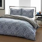 197720 City Scene Milan Blue Comforter Set King 695640396295