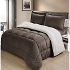 19972788 Porch Den Chocolate Brown Faux Suede Sherpa Piece 887178152782