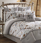 1c03168 True Timber Twin White Camo Comforter Set Rustic 028828247766