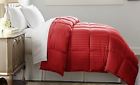1dbydwng-rby-qn Amrapur Overseas Dobby Stripe Reversible Down Alternative Comforter Ruby Que