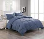 2013582 Lotus Home Pintuck Comforter Mini Set King Smoke Blue Piece