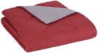 2016122108 Amazonbasics Reversible Microfiber Comforter Burgundy