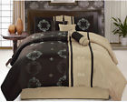 20627 King Comforter Set Pieces Queen Coffee 7 Luxury