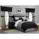 Se-0917 20pc Comforter Bedding Set White Black Grey Queen Beautiful Modern Contemporary 0753179360917