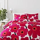 221452 Marimekko Unikko Pc Comforter Set Red Bedding Floral Hot Pink