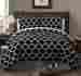Glx-8cs-king-in-bw 2661 Victoria Classics Comforter Set Reversible Bed In A Bag King Size Bedding Bedspread Black White 735732952661