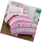 2a747302mu Dream Factory Butterfly Dots Ultra Soft Microfiber Girls 047225035028
