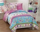 2d740701mu Dream Factory Peace Flowers Girls Comforter Set Twin