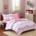 2mazlgejrb General Girls Bedding Set Pc Queen Size Pink Owls Comforter
