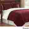 Basi10-0007-84442 3-piece Unbranded Comforter Corduroy Berber Fleece Down Alternative Full Size Burgundy