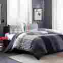 Ii10-002 3-piece Ink Ivy Blake Comforter Set Full Queen Black 675716435493