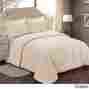 Solid-83599 3-piece Unbranded Comforter Set Solid Color Down Alternative Twin Size Cream 0723169483599