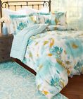 3140149 Afoyft Oversized Floral Comforter Pillow Sham Set Teal Blue King