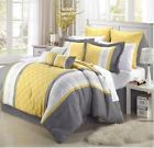 35ck111 Chic Home Luxurious Soft Plush Piece Embroidery Comforter 819219017231